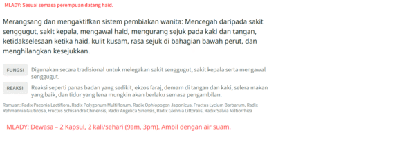 MLADY Penjagaan Haid 真贵妃 - 女性经期调理 Menstrual Care - Image 8