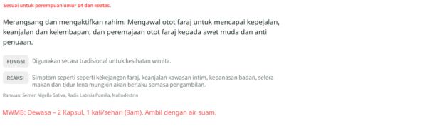 MWMB Anti-Penuaan Untuk Wanita 水芙蓉 - Image 8