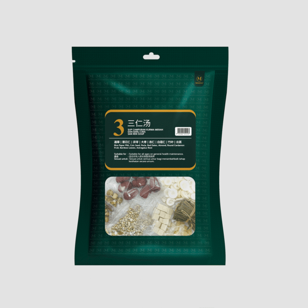 T3 Sup Campuran Kurma Merah Dan Barli Cina 三仁汤 San Ren Soup - Image 2